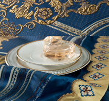 Load image into Gallery viewer, &quot;Arna Lisa&quot; Royal Collection - Luxury Blue High Precision Jacquard Egyptian Cotton - Queen 9 Piece
