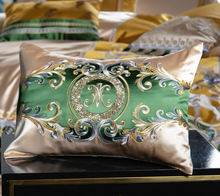 Load image into Gallery viewer, &quot;Arna Lisa&quot; Royal Collection -  Luxury Vintage Brocade Jacquard Egyptian Cotton Lion Embroidered - King 12 Piece
