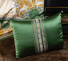 Load image into Gallery viewer, &quot;Arna Lisa&quot; Royal Collection -  Luxury Vintage Brocade Jacquard Egyptian Cotton Lion Embroidered - King 12 Piece
