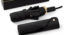Load image into Gallery viewer, &quot;Arna Collection&quot; Luxury Umbrella - Black &amp; Gold Highest Quality
