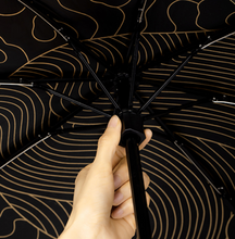 Load image into Gallery viewer, &quot;Arna Collection&quot; Luxury Umbrella - Black &amp; Gold Highest Quality
