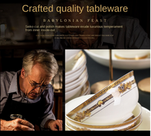 Load image into Gallery viewer, &quot;Arna Lisa&quot; Royal Collection - Luxury 60 Piece Ceramic Dinnerware
