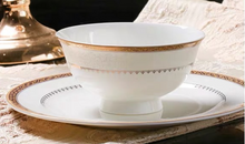 Load image into Gallery viewer, &quot;Arna Lisa&quot; Royal Collection - Luxury 58 Piece Bone China Dinnerware Gold
