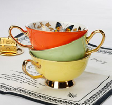 Load image into Gallery viewer, &quot;Arna Lisa&quot; Royal Collection - Luxury Britsh Bone China 6 Cups &amp; Saucers - Many Designs
