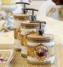 Load image into Gallery viewer, &quot;Arna Lisa&quot; Royal Collection - Luxury Bone China 8 Piece Bathroom Set - Gift Boxed
