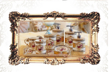 Load image into Gallery viewer, &quot;Arna Lisa&quot; Royal Collection - Luxury Bone China 8 Piece Bathroom Set - Gift Boxed

