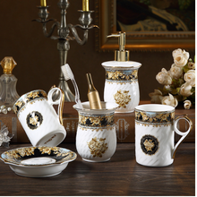 Load image into Gallery viewer, &quot;Arna Lisa&quot; Royal Collection - Luxury Ceramic 5 Piece Bathroom Set
