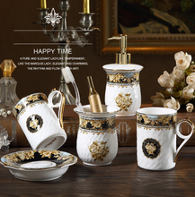 Load image into Gallery viewer, &quot;Arna Lisa&quot; Royal Collection - Luxury Ceramic 5 Piece Bathroom Set
