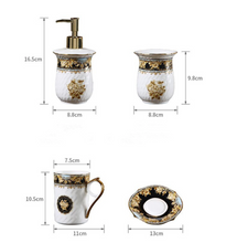 Load image into Gallery viewer, &quot;Arna Lisa&quot; Royal Collection - Luxury Ceramic 5 Piece Bathroom Set
