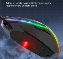 Load image into Gallery viewer, Wired Gaming Mouse 1600 DPI Optical 6 Buttons USB Mouse With RGB BackLight
