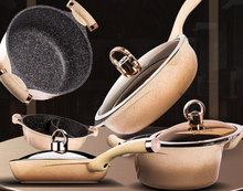 Load image into Gallery viewer, &quot;Arna Lisa Royal Collections&quot; Gold Diamond Queen Series Frying Pan Non-stick Stockpot Wok Pots
