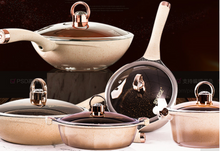 Load image into Gallery viewer, &quot;Arna Lisa Royal Collections&quot; Gold Diamond Queen Series Frying Pan Non-stick Stockpot Wok Pots
