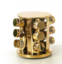 Load image into Gallery viewer, &quot;Arna Lisa&quot; Royal Collection - Luxury Rotary Seasoning Set 12 High Quality Red/Gold/Silver
