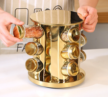 Load image into Gallery viewer, &quot;Arna Lisa&quot; Royal Collection - Luxury Rotary Seasoning Set 12 High Quality Red/Gold/Silver
