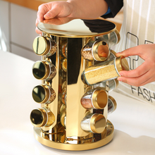 Load image into Gallery viewer, &quot;Arna Lisa&quot; Royal Collection - Luxury Rotary Seasoning Set 16 High Quality Red/Gold/Silver
