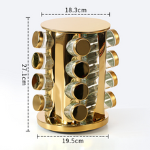 Load image into Gallery viewer, &quot;Arna Lisa&quot; Royal Collection - Luxury Rotary Seasoning Set 16 High Quality Red/Gold/Silver
