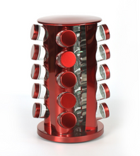 Load image into Gallery viewer, &quot;Arna Lisa&quot; Royal Collection - Luxury Rotary Seasoning Set 20 High Quality Red/Gold/Silver
